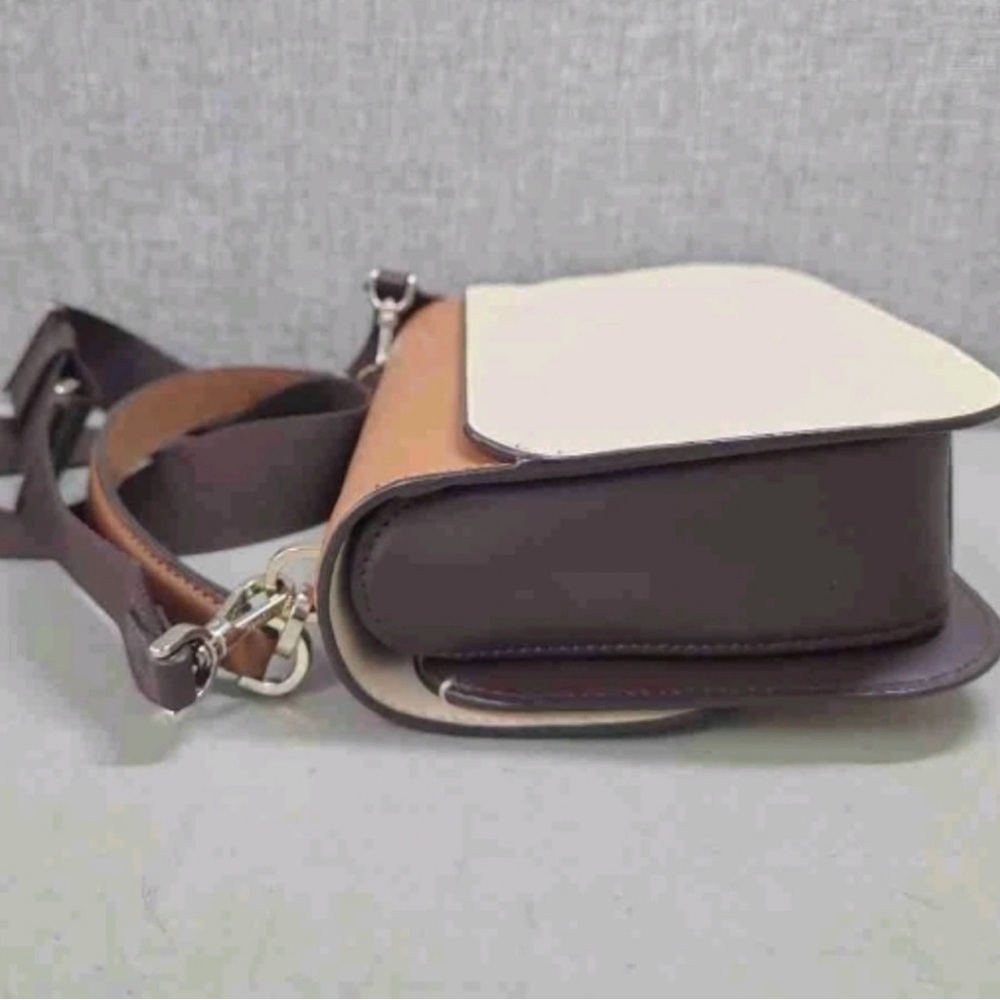 Kate Spade-Audrey Flap Colorblock Crossbody Bag (Neutral 🤎🤍)NWOT - Picture 11 of 12